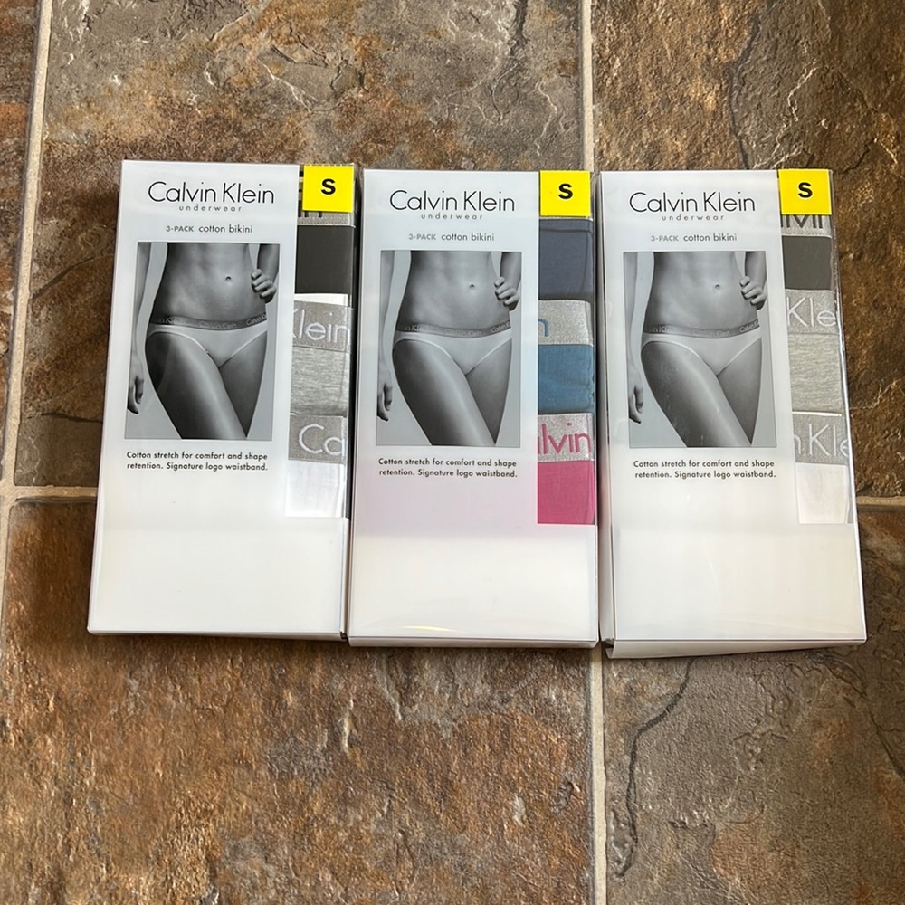 3—3 packs Calvin Klein cotton bikini